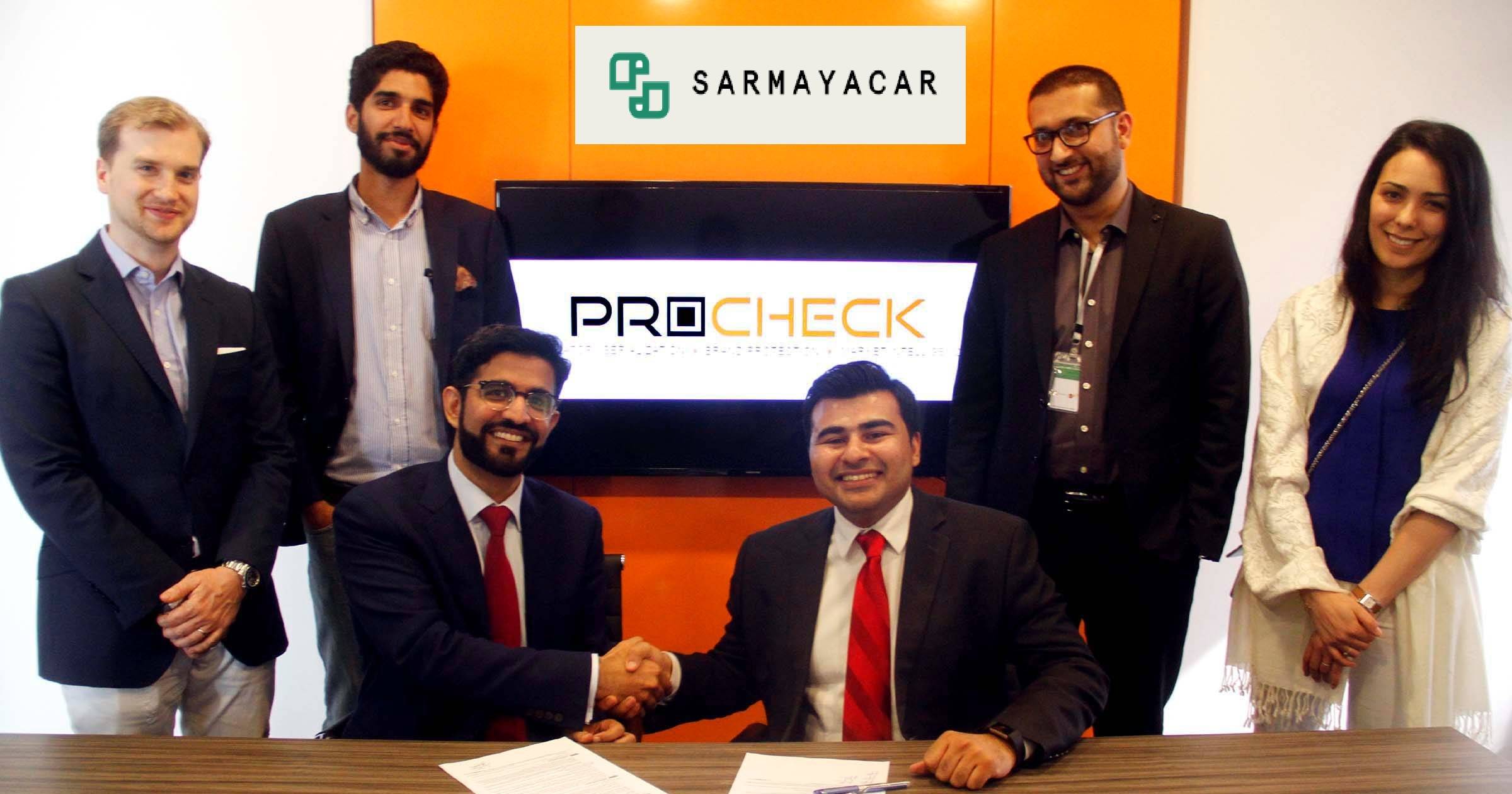 Sarmayacar backs ProCheck through $250,000 in Seed Financing 