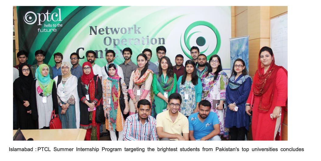 For English....PTCL summer internship program concludes