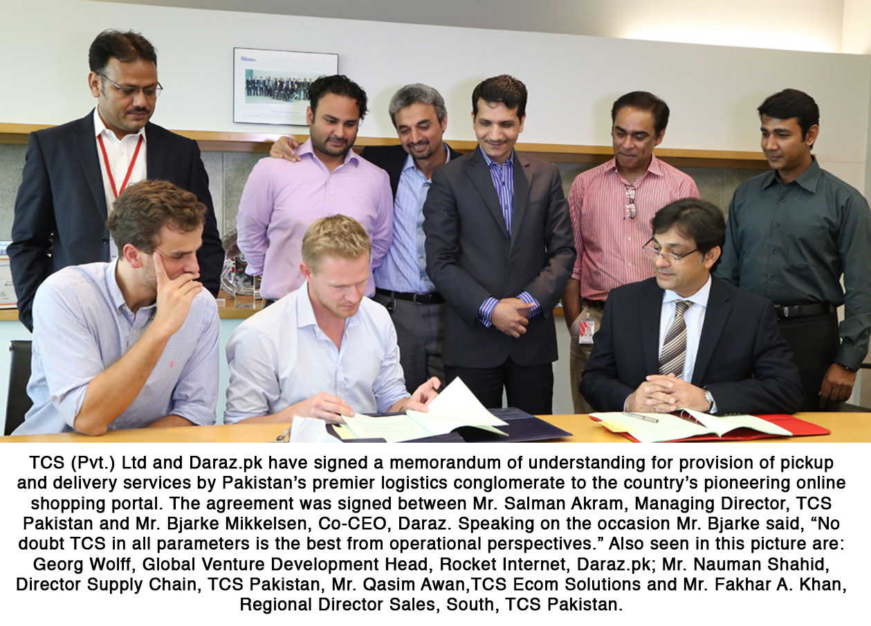 Photo Caption - TCS & Daraz.pk have signed a MoU for provision of pickup...
